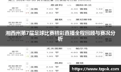 湘西州第7届足球比赛精彩直播全程回顾与赛况分析